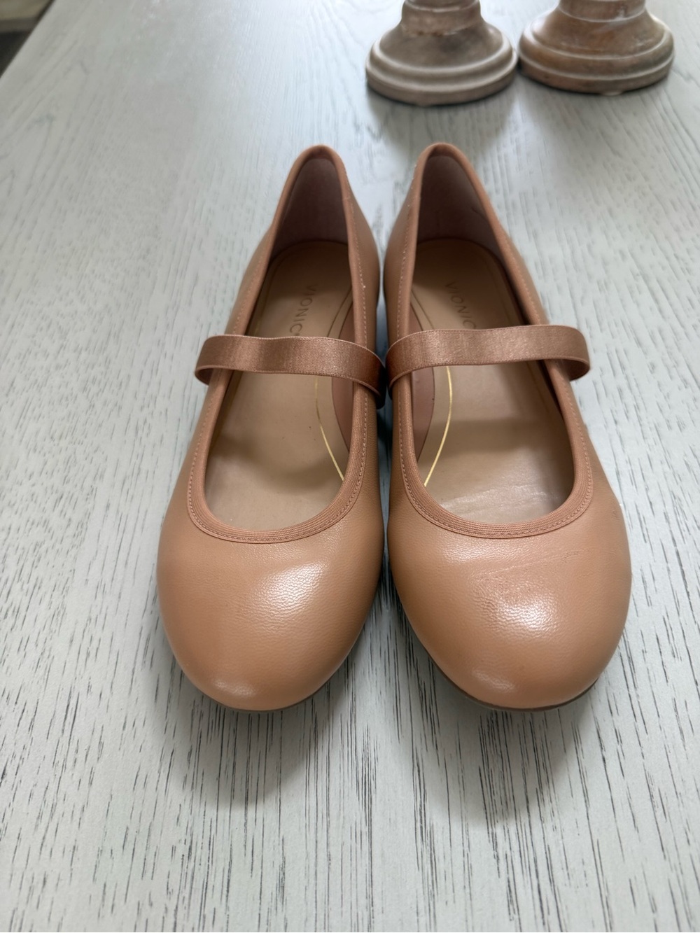 Vionic Mary Jane Flats in Tan